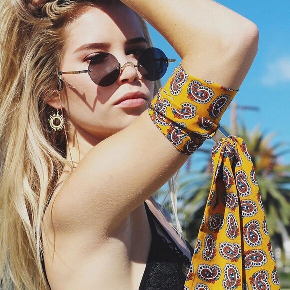 18K Gold Dangle Drop Earrings Small Round Disc Dangle Sun Hoop Earrings for Wome - Picture 4 of 7